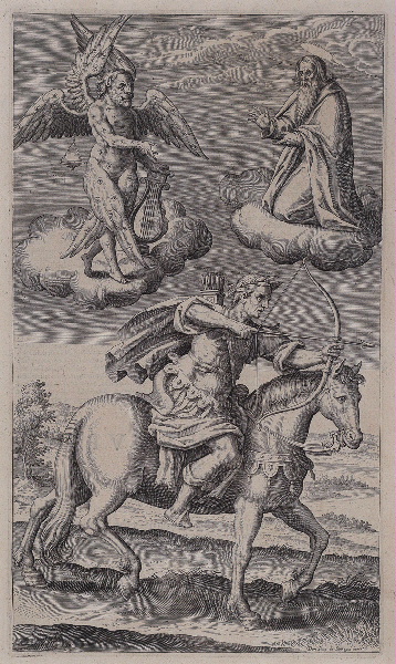 Alcazar in Apocalyptus (gravure illustrant le livre publié en 1619 par le Jésuite Louis Alcazar sur l'Apocalypse selon St jean), Juan de Jauregui, 1er quart 17e siècle