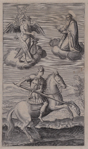 Alcazar in Apocalyptus (gravure illustrant le livre publié en 1619 par le Jésuite Louis Alcazar sur l'Apocalypse selon St jean), Juan de Jauregui, 1er quart 17e siècle