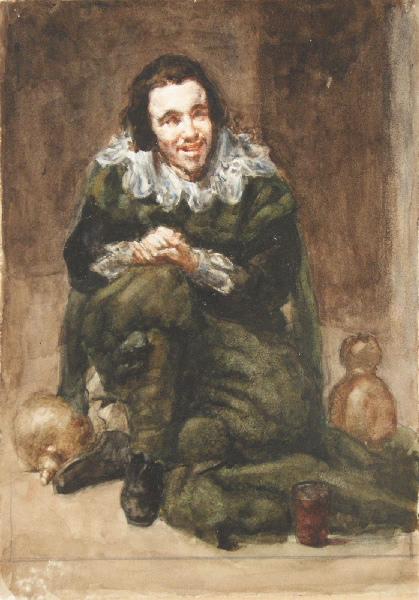El Bobo de coria d'après Velázquez, Marcel Briguiboul, 1857-1892