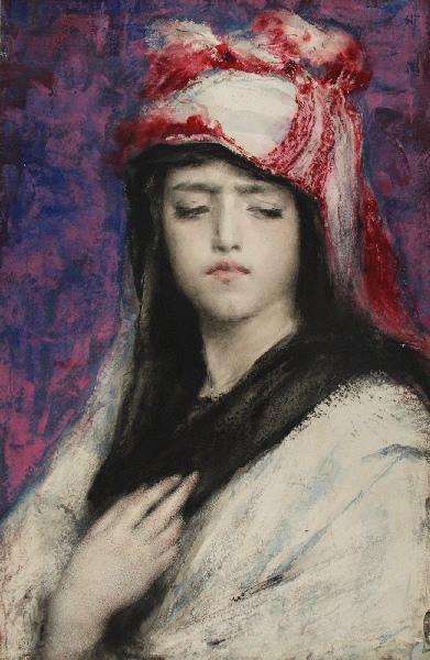 Jeune femme aux yeux baissés, Marcel Briguiboul, 1857-1892