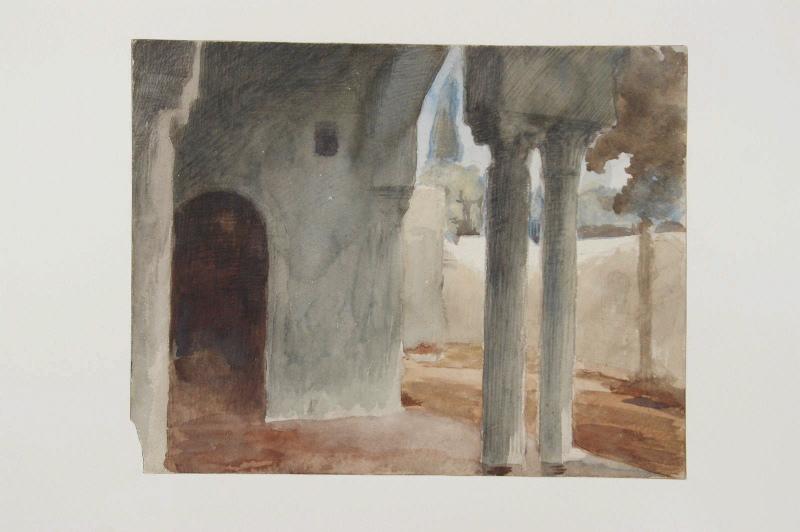 Cour avec arcade, Marcel Briguiboul, 1857-1892