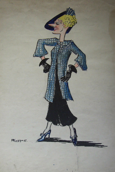 Portrait de citadine, Pierre Rivemale, 2e quart 20e siècle