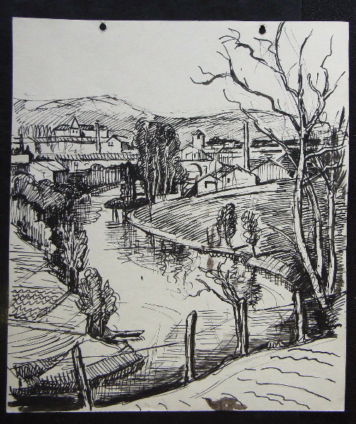 Paysage, Pierre Rivemale, 2e quart 20e siècle