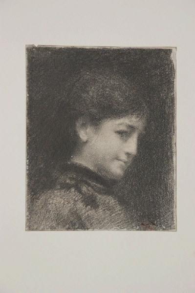 Jeune fille de profil, Marcel Briguiboul, 1857-1892