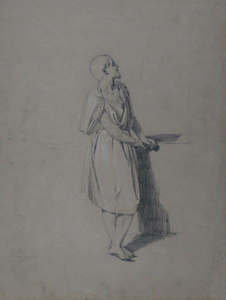 Personnage vêtu à l'antique, Marcel Briguiboul, 1857-1892