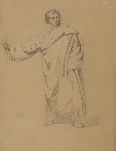 Personnage drapé, Marcel Briguiboul, 1857-1892