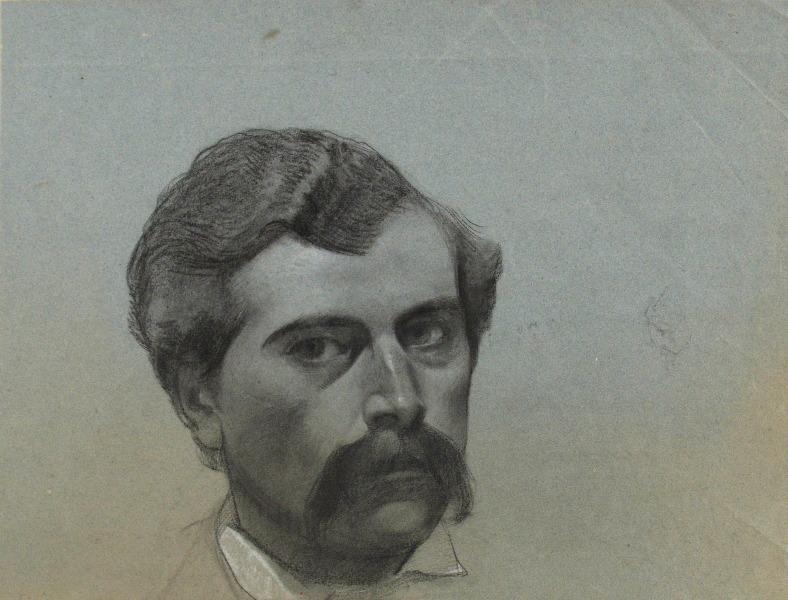 Portrait d'homme à la moustache, Marcel Briguiboul, 1857-1892