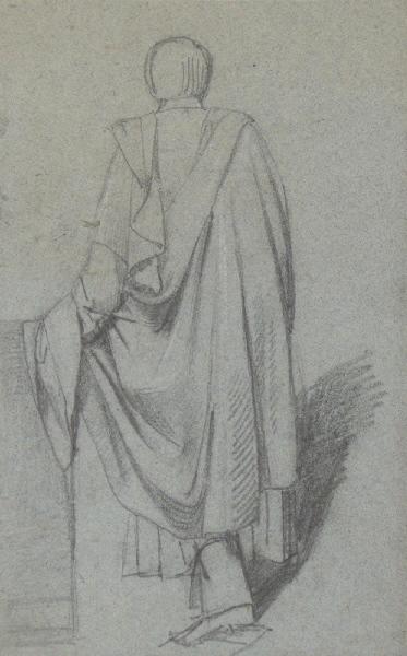 Personnage de dos en toge, Marcel Briguiboul, 1857-1892