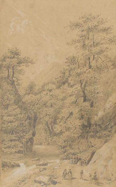 Rivière en montagne, Marcel Briguiboul, 1857-1892
