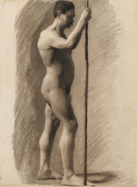 Académie d'homme debout de profil, Marcel Briguiboul, 1857-1892