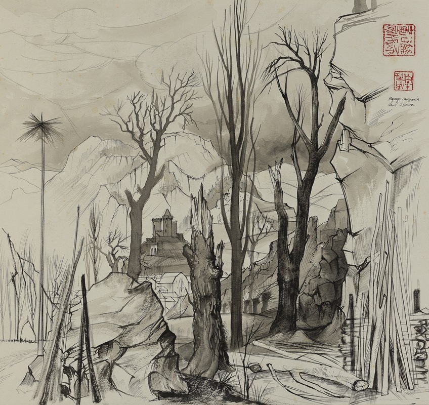 Paysage imaginaire, René Izaure