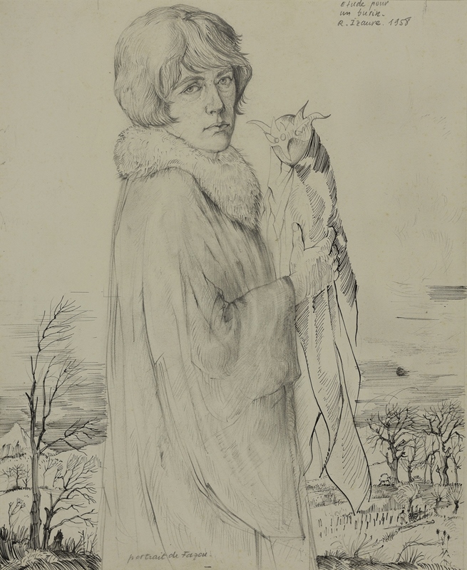 Portrait de Fazou, René Izaure, 1958