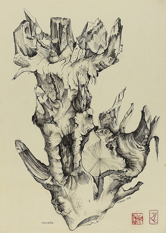 Etude de bois, René Izaure, 1959