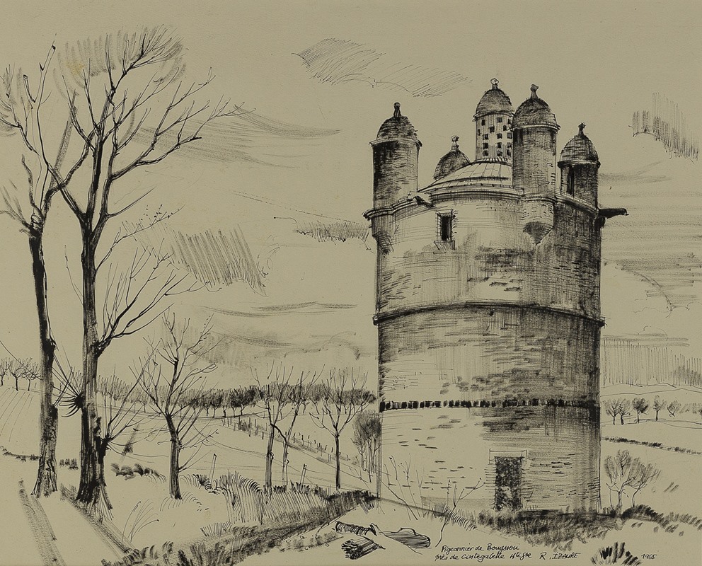 Pigeonnier de Bouyssou prés de Cintegabelle, René Izaure, 1965