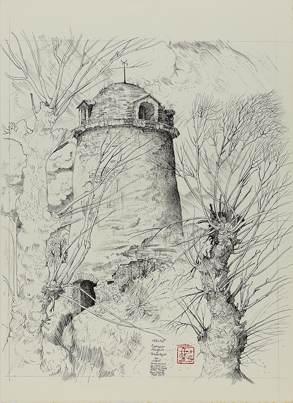 Pigeonnier circulaire à Pompertuzat en 1965 Haute Garonne, René Izaure, 2013
