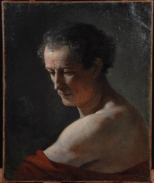 Etude d'homme en buste, Edouard Debat-Ponsan, 3e quart 19e siècle