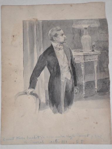 Scène d'intérieure, Clément Gontier, 4e quart 19e siècle, 1er quart 20e siècle