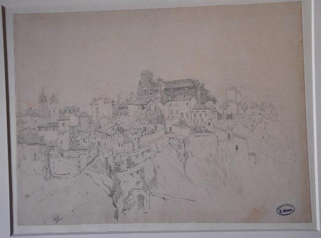 Vue de Lavaur depuis la Garrigues, Etienne Mazas, 4e quart 19e siècle