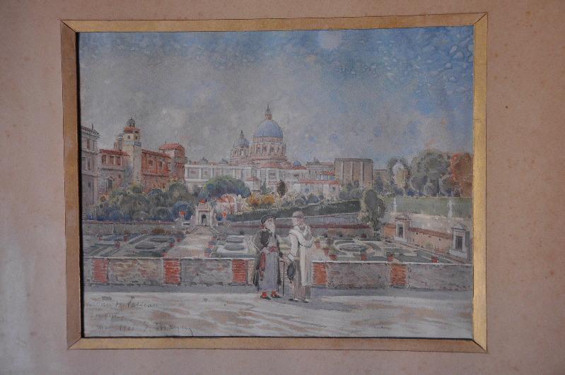 Jardin du Vatican, la terrasse, Etienne Mazas, 1900 /05