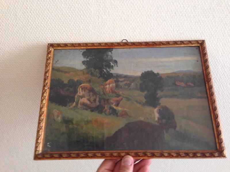 Etude romaine, paysage aux rochers — Benjamin Duston