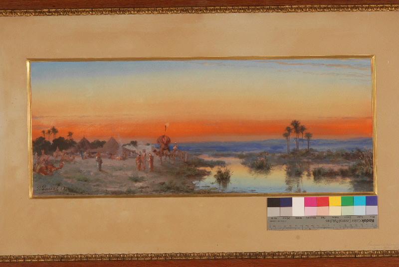 Campement arabe, vieux Biskra, effet du soir, Paul Pascal, 1894