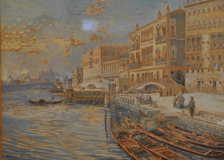 Vue de Venise, Etienne Mazas, 4e quart 19e siècle