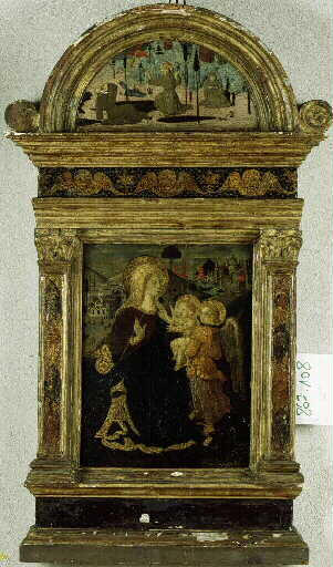 Vierge à l'Enfant assise dans un paysage ; Saint François recevant les stigmates_0