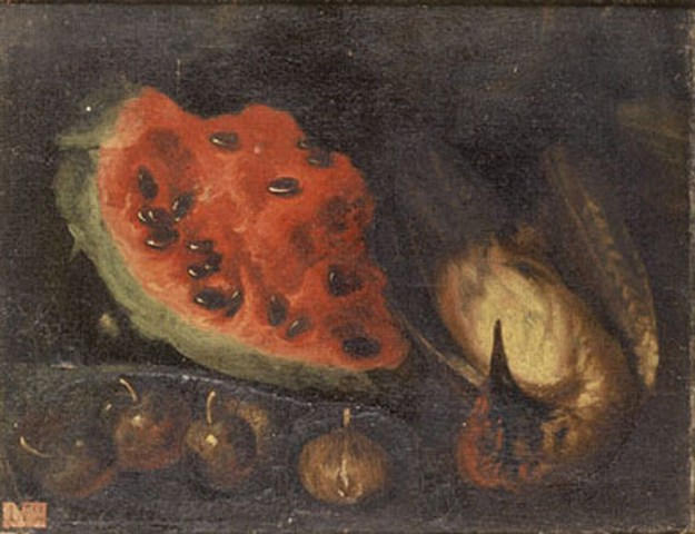 Pastèque, prunes, figues et faisan_0