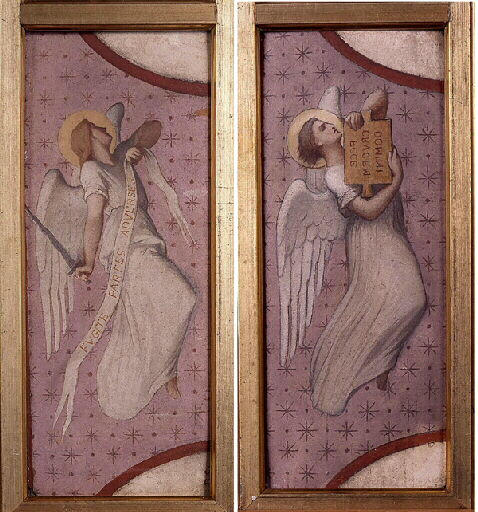 Deux Anges portant des banderoles_0