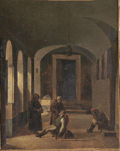 L'Entrée du cloître des Capucins à Rome_0