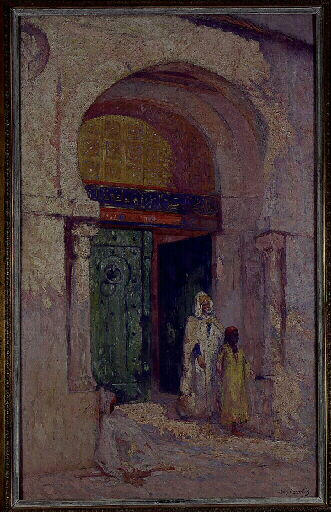 Entrée d'une mosquée au soleil à Constantine_0