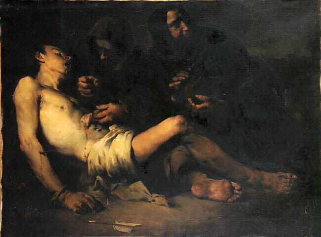 Saint Sébastien soigné par sainte Irène, Henri Marre, 1885 avant
