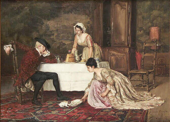 Après le déjeuner, Louis Monzies, 1881 avant