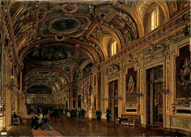 La Salle des Pas-Perdus au Sénat, Victor Navlet, 1882