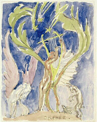 Orphée jouant de la lyre, Antoine Bourdelle, 4e quart 19e siècle, 1ère moitié 20e siècle