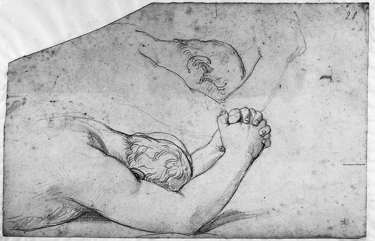 Seleucos (Deux études pour sa tête et ses bras, aux mains jointes)_0