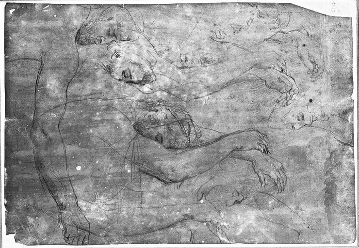 Seleucos (Plusieurs études pour le pose de sa tête et de ses bras)_0