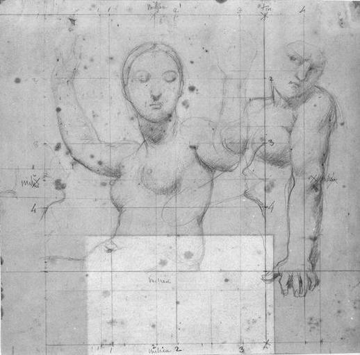 La Vierge, deux anges et une femme (appuyés sur son bras)_0