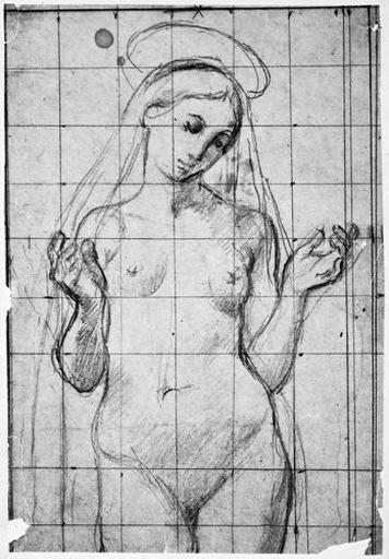 La Vierge (Nue, tête inclinée, les bras pliés)_0