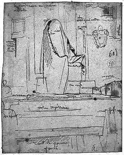 Trône du pape (enveloppé d'une housse) et divers détails de la chapelle Sixtine_0