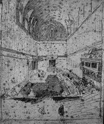 Investiture de Taddéo Barberini (Ensemble de la composition, croquis)_0