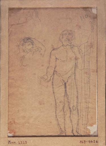 Homère (Nu, debout, avec variante du bras gauche), Hérodote (buste) et tête de Pindare (?)_0