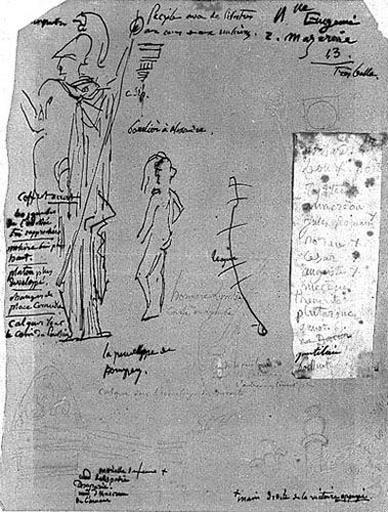 Apothéose d'Homère (Croquis et notes)_0