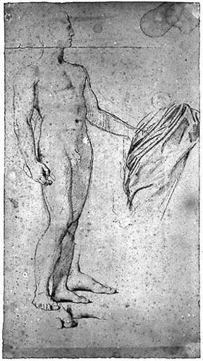 Apelle (Nu, avec morceau de draperie et reprise des pieds)_0
