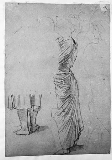 Aspasie (sa tunique) et Socrate (le bas de son corps et de sa draperie)_0