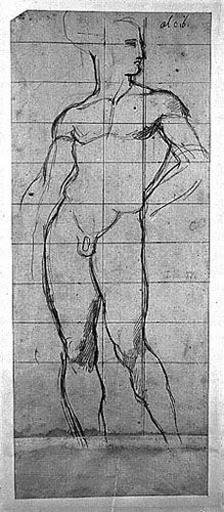 Euripide (Nu, de profil). Verso : Homme nu, de face_1