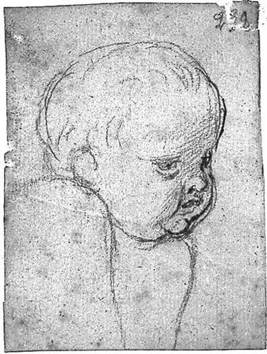 Famille au lapin (Le visage de l'enfant), Jean-Auguste-Dominique Ingres, 1843-1847