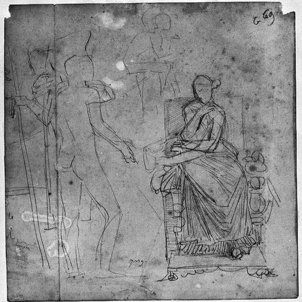 Ensemble de la composition (Avec, en haut, un croquis ressemblant à Oedipe)_0