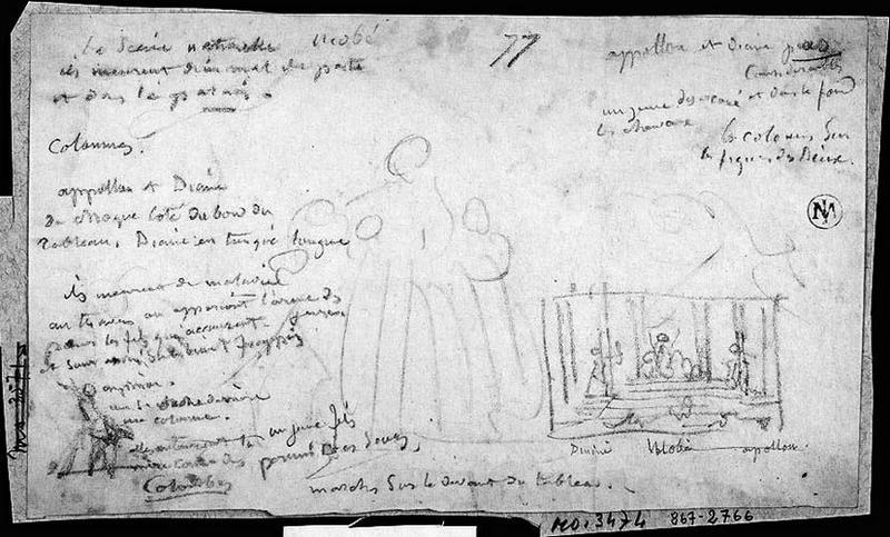 Vague croquis de Niobé et de ses enfants_0