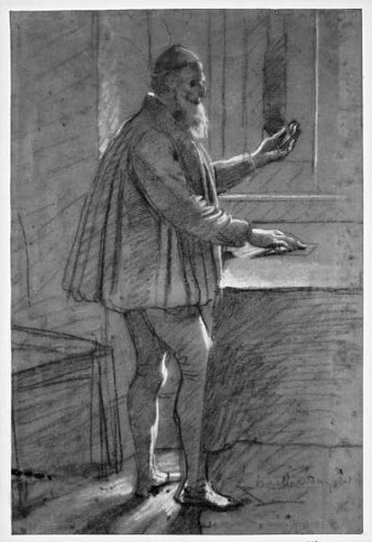 Le roi devant une table_0